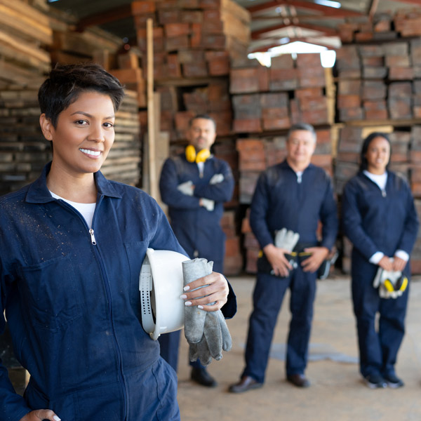 labor workers in a group